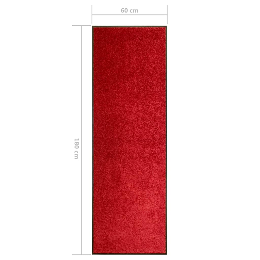 vidaXL Ovimatto pestävä punainen 60x180 cm