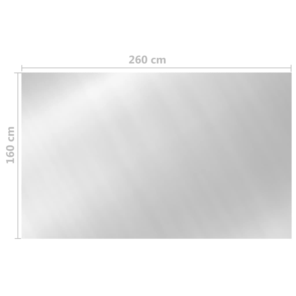 vidaXL Uima-altaan suoja hopea 260x160 cm PE