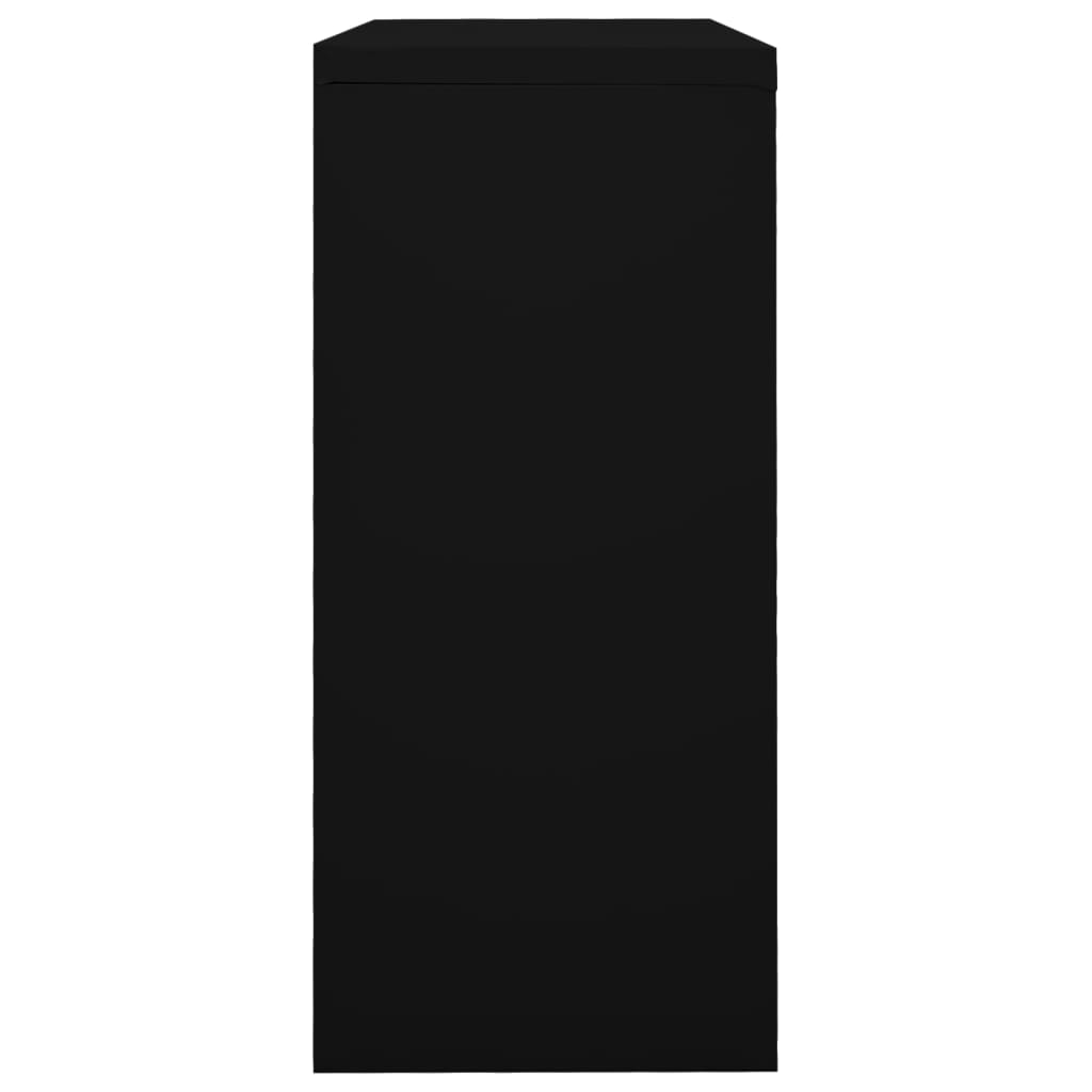 vidaXL Liukuovikaappi musta 90x40x90 cm teräs