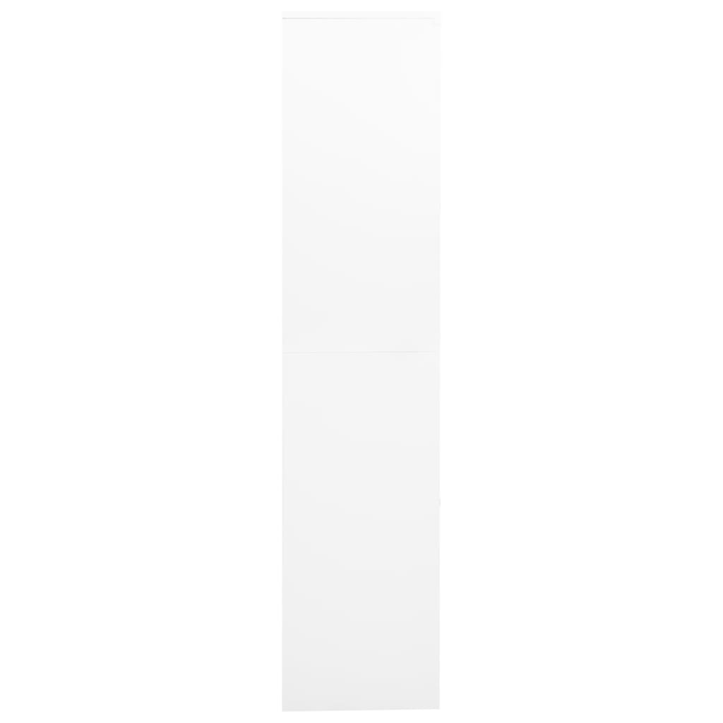 vidaXL Toimistokaappi valkoinen 90x40x180 cm teräs/karkaistu lasi