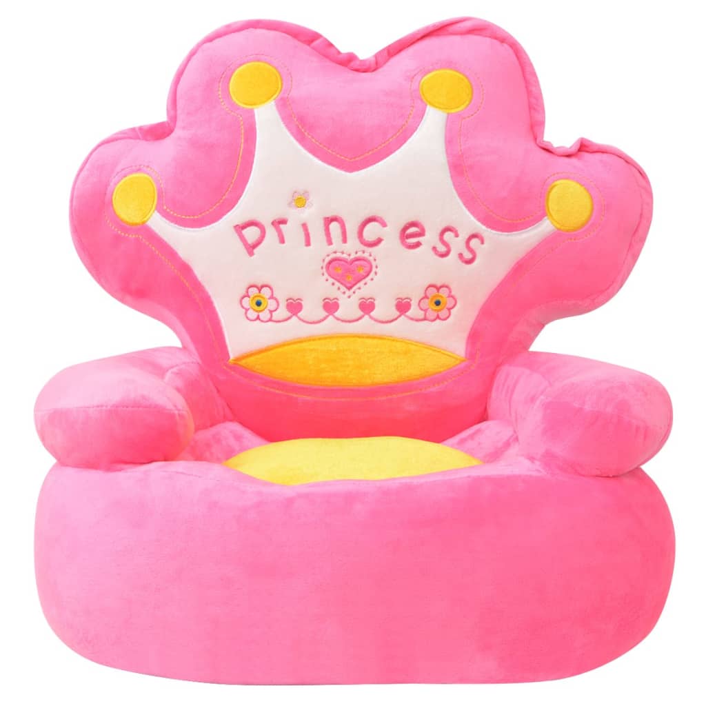 vidaXL Lasten pehmotuoli prinsessa Pinkki