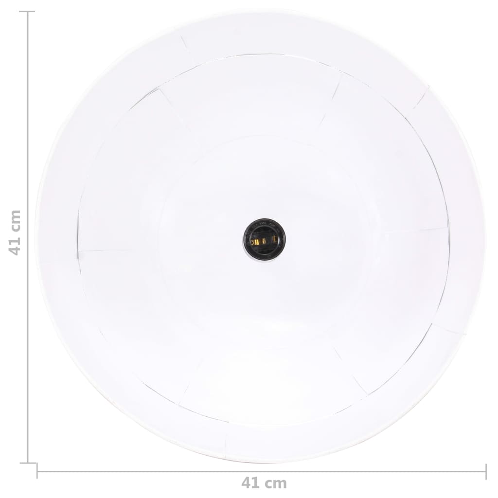 vidaXL Teollistyylinen riippuvalaisin 25 W valkoinen pyöreä 41 cm E27