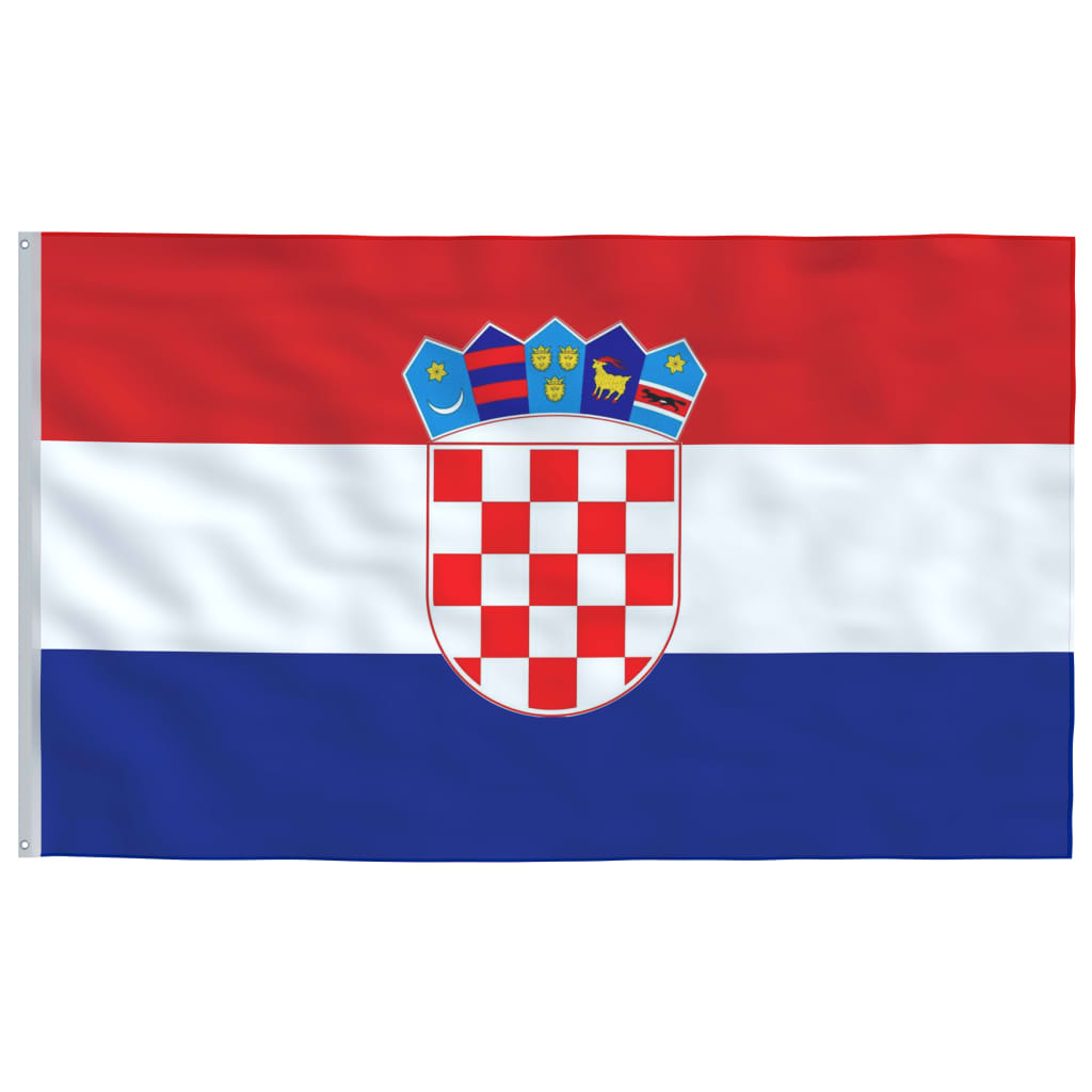 vidaXL Kroatian lippu ja lipputanko 6,23 m alumiini