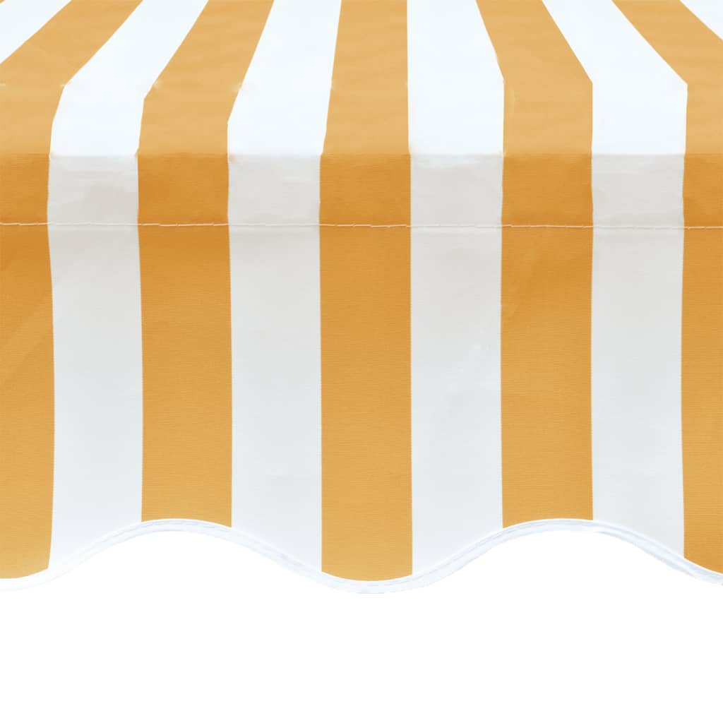 vidaXL Markiisi-/aurinkovarjo auringonkukan keltainen/valkoinen 4x3 m