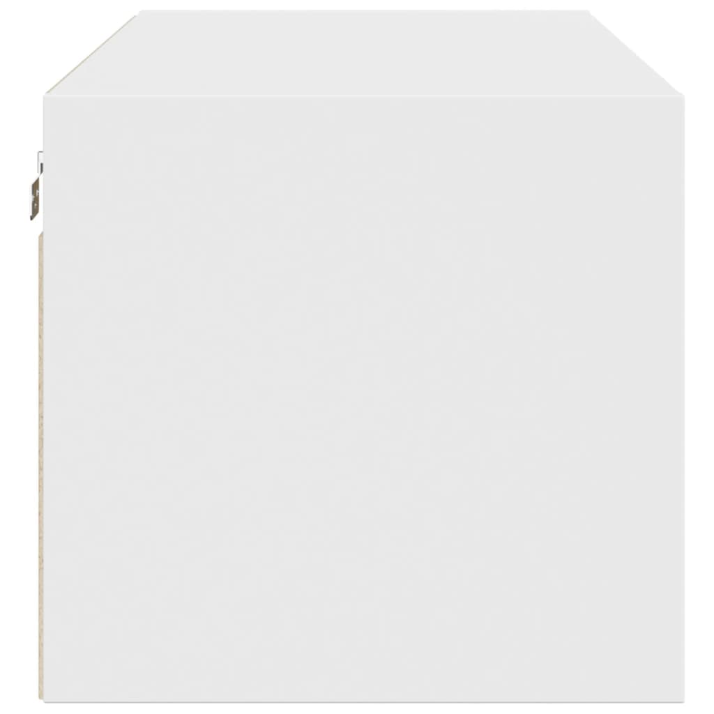 vidaXL Seinäkaappi lasiovilla valkoinen 102x37x35 cm
