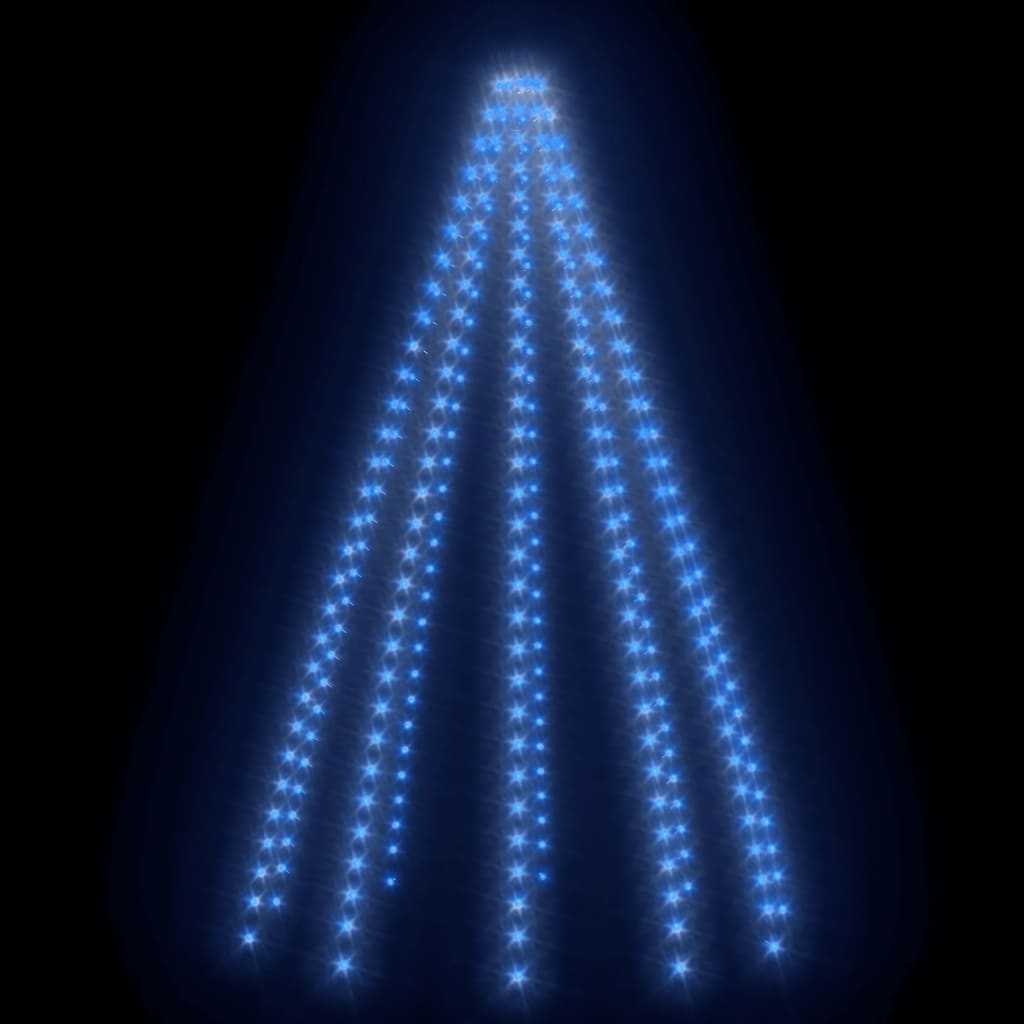 vidaXL Joulukuusen valoverkko 250 LED-valoa sininen 250 cm