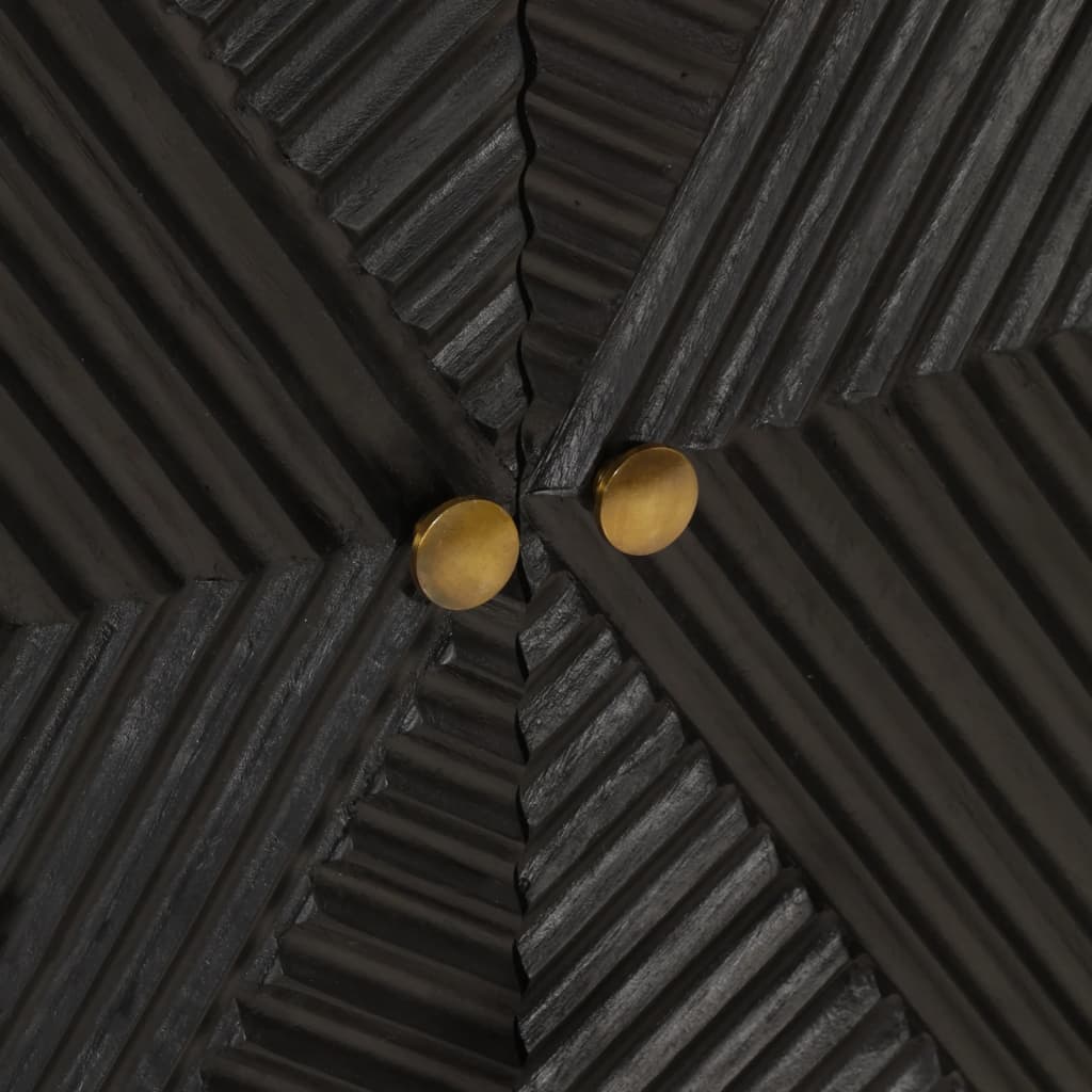 vidaXL Senkki musta 55x30x76 cm täysi mangopuu ja rauta