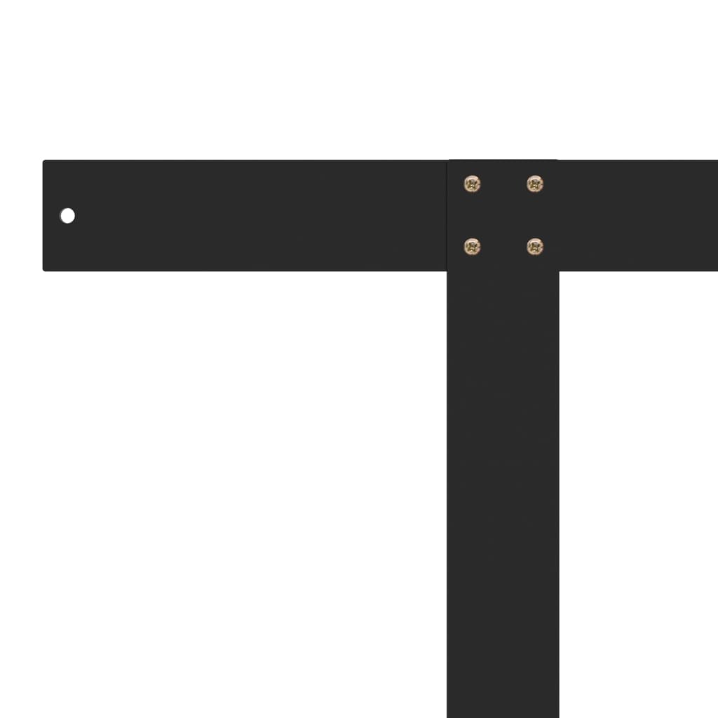 vidaXL Kuormalavasohvan selkänoja musta 110 cm rauta