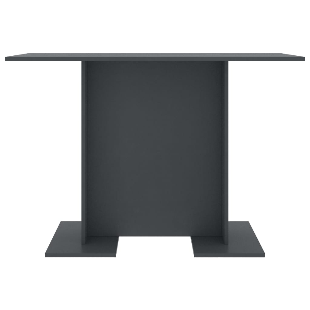 vidaXL Ruokapöytä harmaa 110x60x75 cm lastulevy