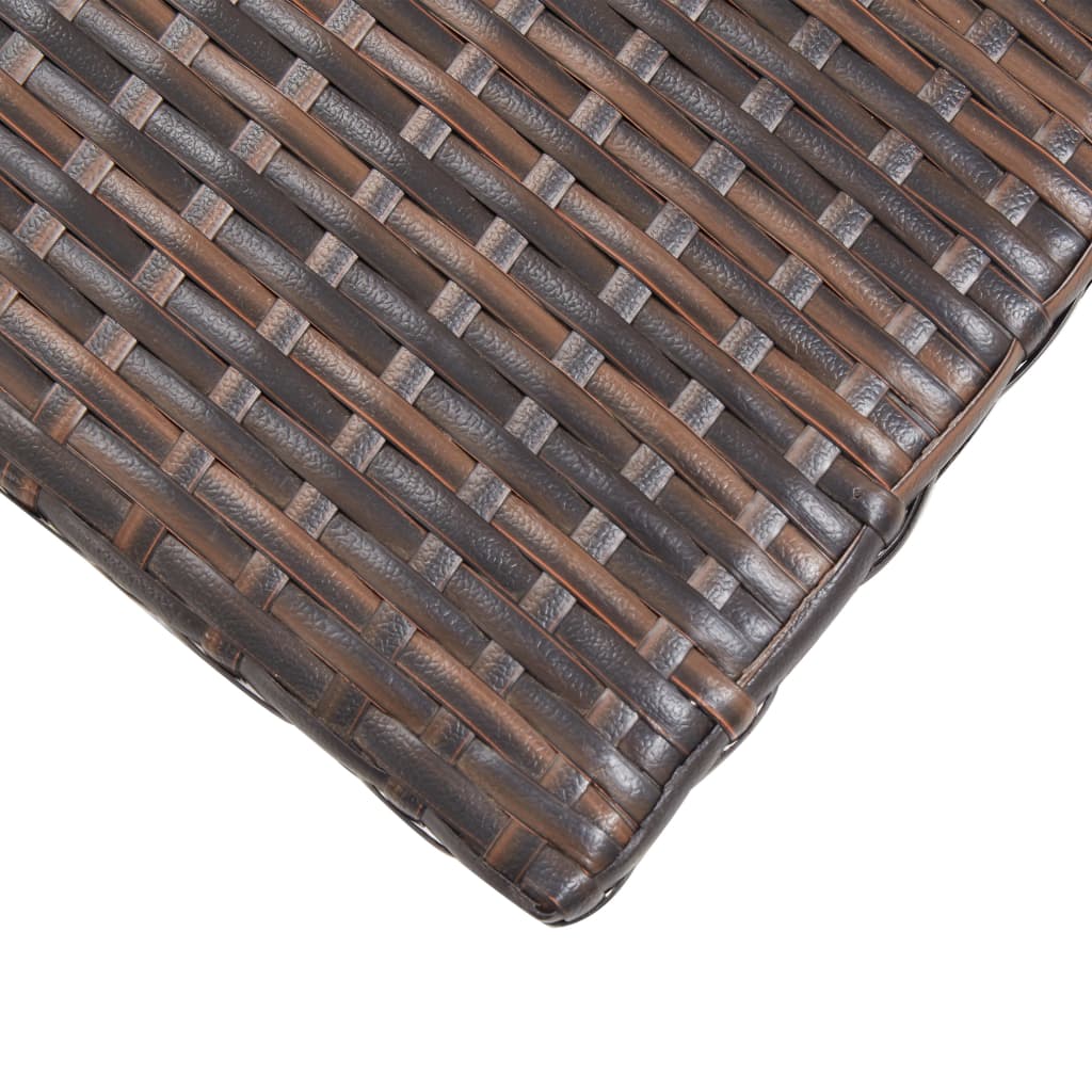 vidaXL Teepöytä ruskea 50x50x47 cm polyrottinki