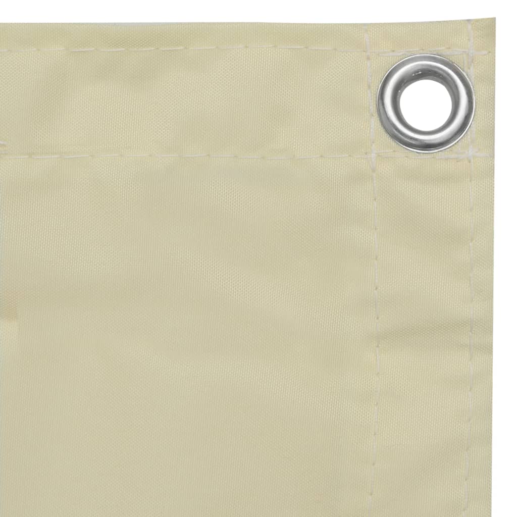 vidaXL Parvekkeen suoja kerma 120x600 cm Oxford kangas