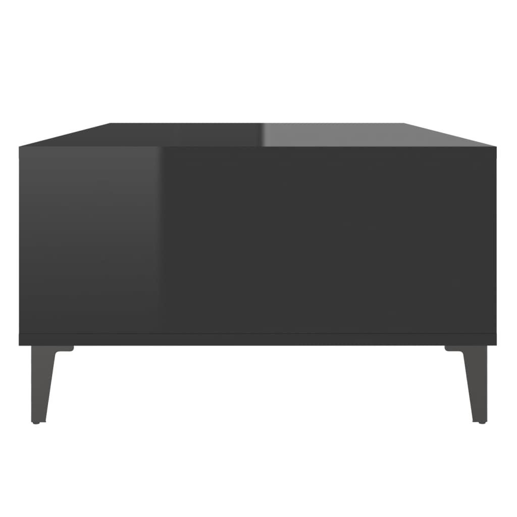 vidaXL Sohvapöytä korkeakiilto musta 103,5x60x35 cm lastulevy