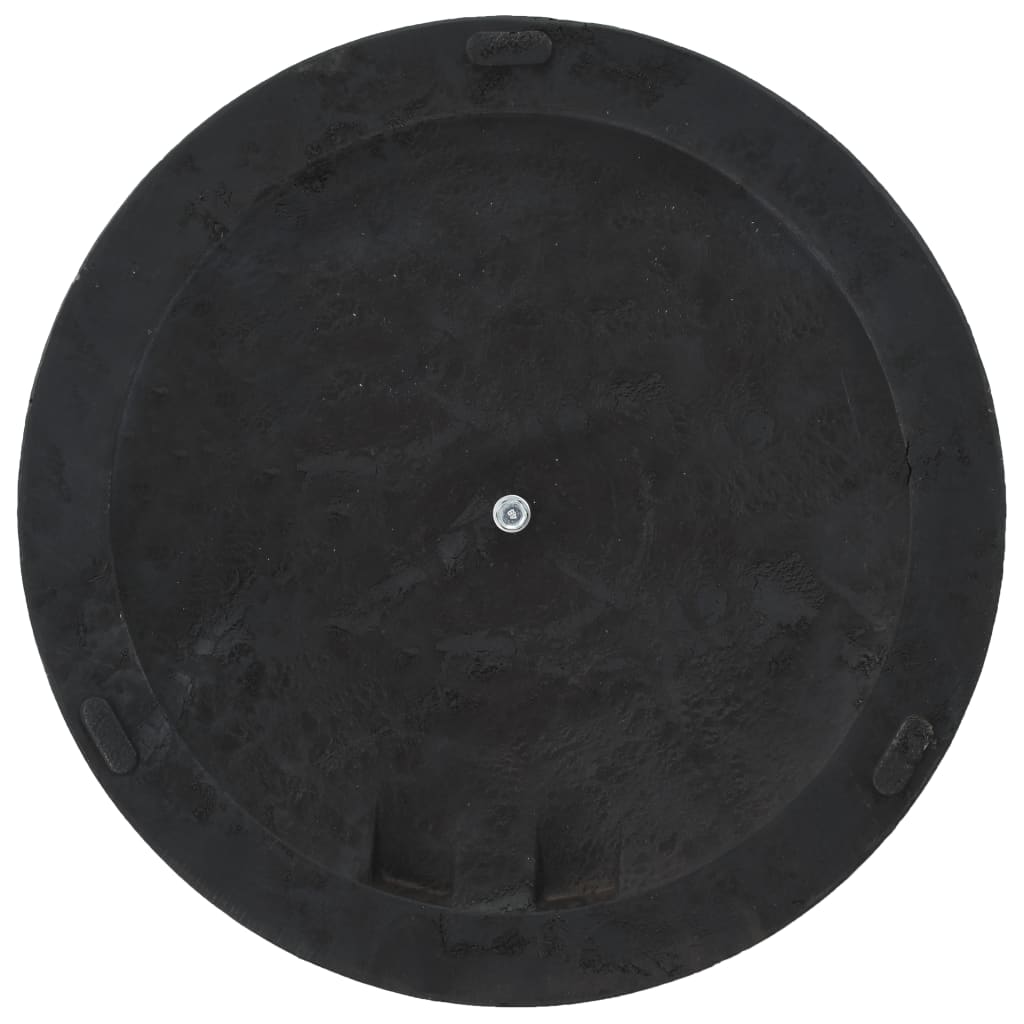 vidaXL Aurinkovarjon jalka polyresiini 19 kg pyöreä musta