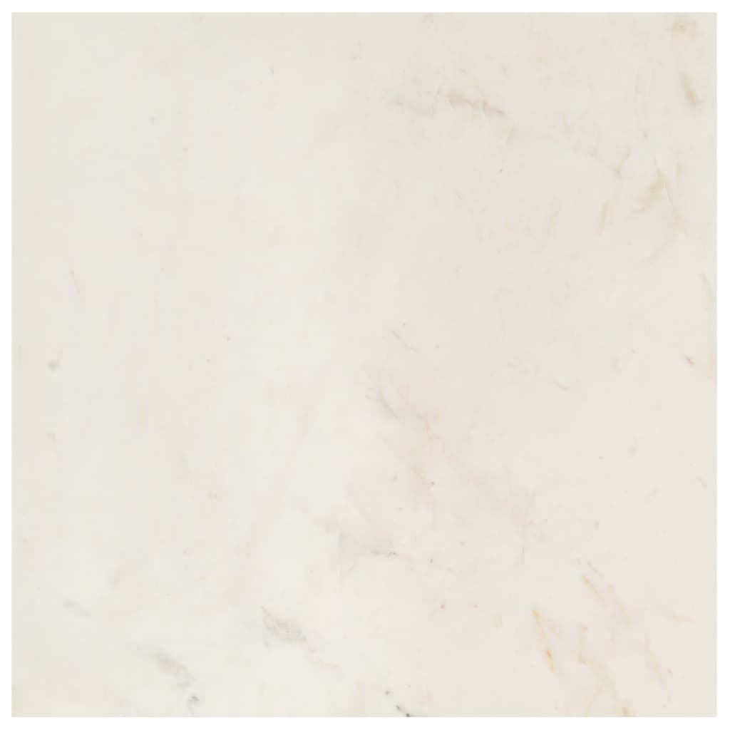 vidaXL Sohvapöytä valkoinen 60x60x35 cm aito kivi marmorikuviolla