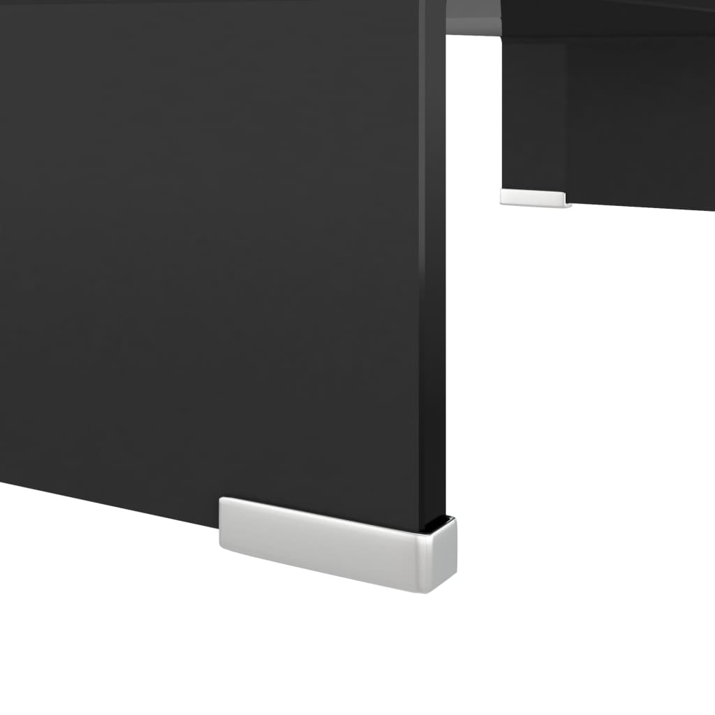 vidaXL TV-taso/Näyttöteline Musta lasi 60x25x11 cm