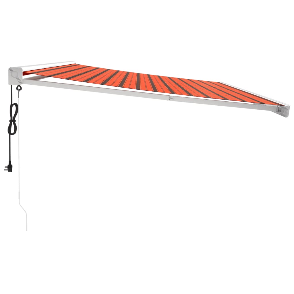 vidaXL Sisäänkelattava markiisi oranssiruskea 5x3 m kangas/alumiini