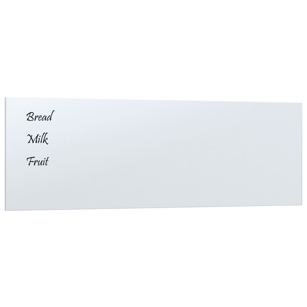 vidaXL Seinäkiinnitteinen magneettitaulu valkoinen 60x20 cm lasi