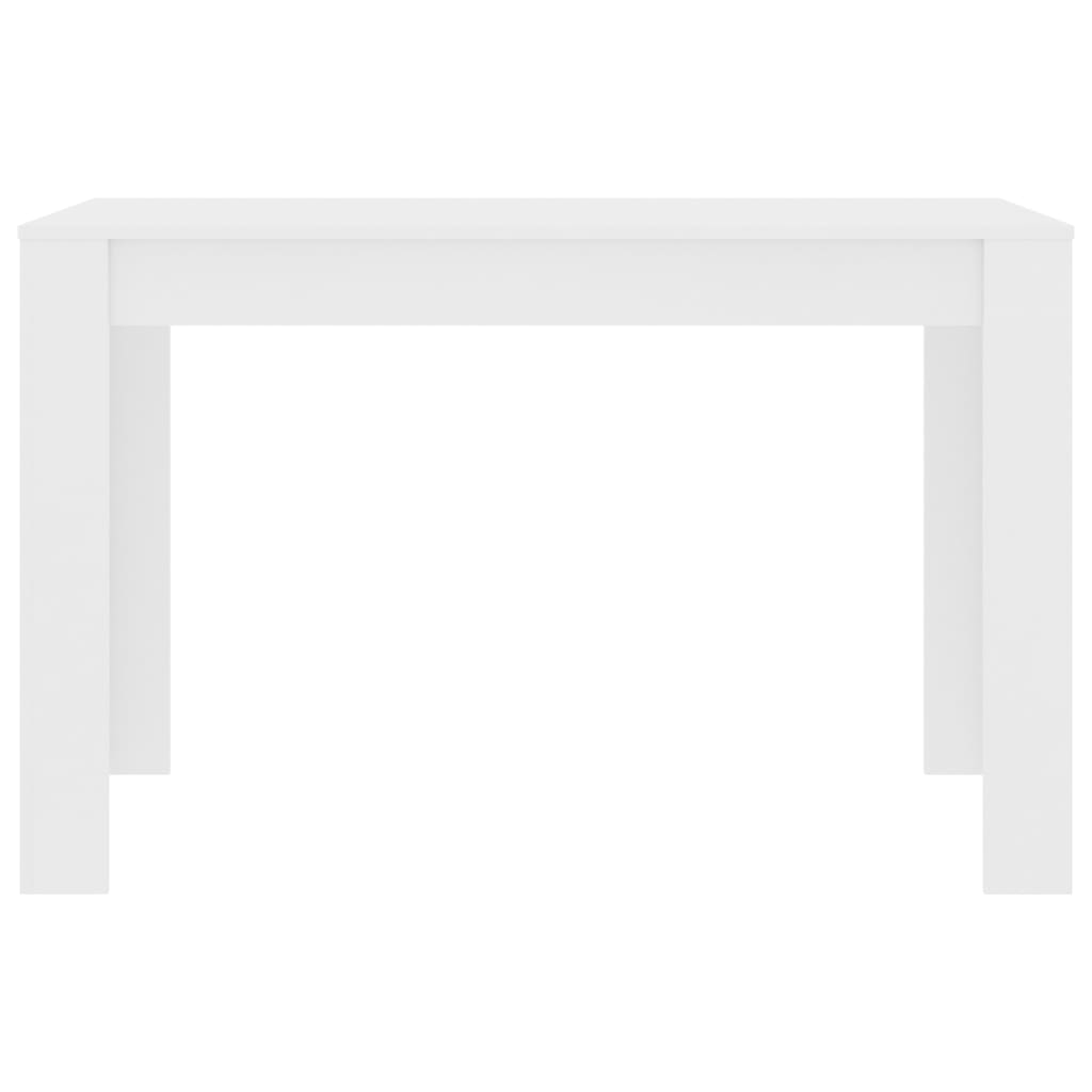 vidaXL Ruokapöytä valkoinen 120x60x76 cm lastulevy