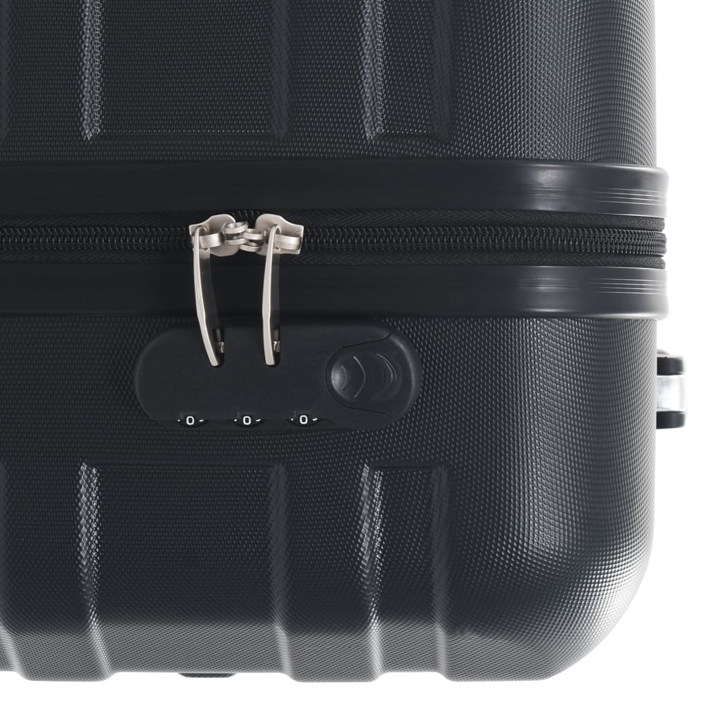 vidaXL Kovapintainen matkalaukkusetti 2 kpl musta ABS