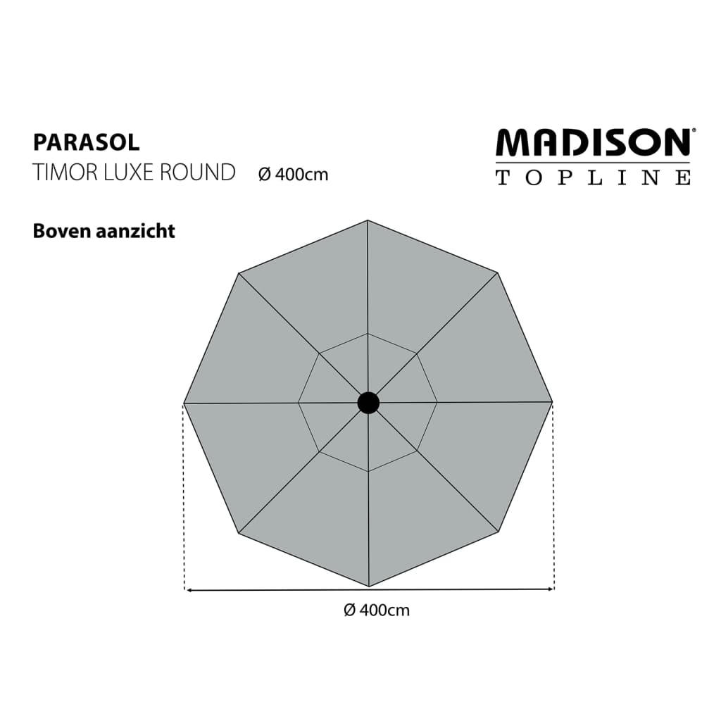 Madison Päivänvarjo "Timor Luxe" 400 cm Ecru PAC8P016