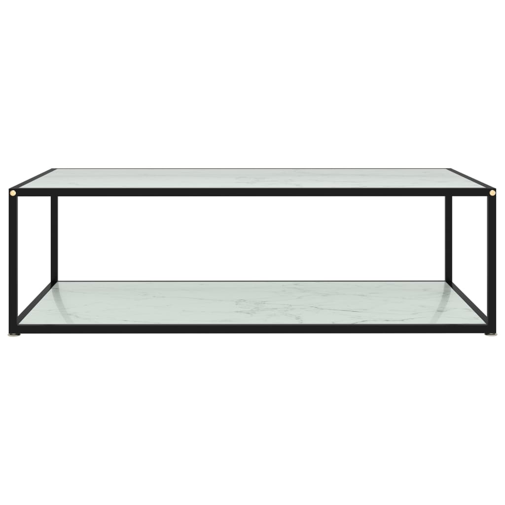 vidaXL Sohvapöytä valkoinen 120x60x35 cm karkaistu lasi