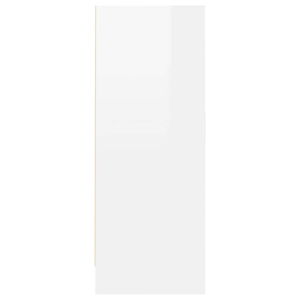 vidaXL Kenkäkaappi korkeakiilto valkoinen 60x35x92 cm lastulevy