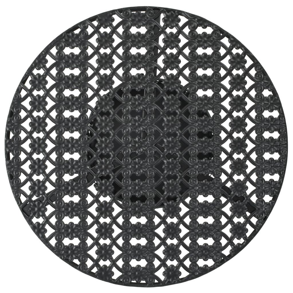 vidaXL Bistropöytä musta 40x70 cm metalli