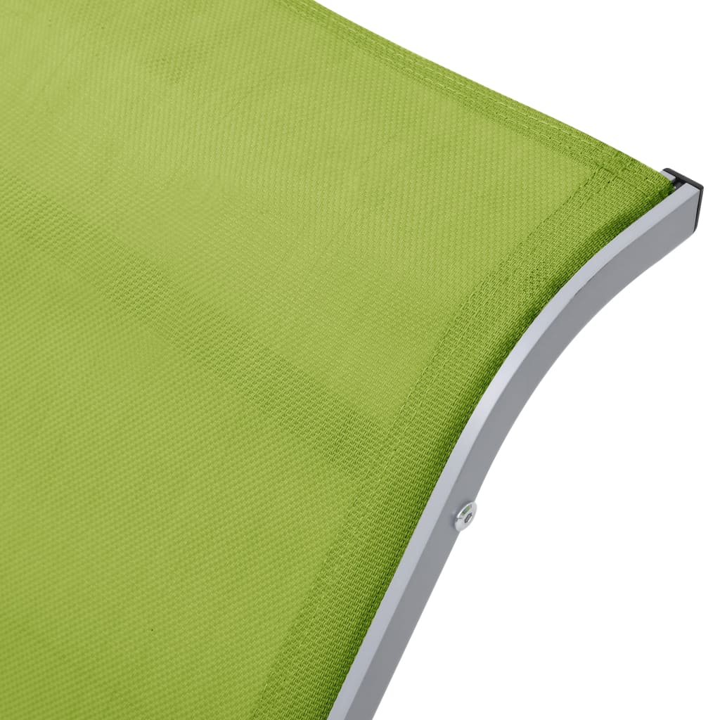 vidaXL Aurinkotuoli textilene ja alumiini vihreä