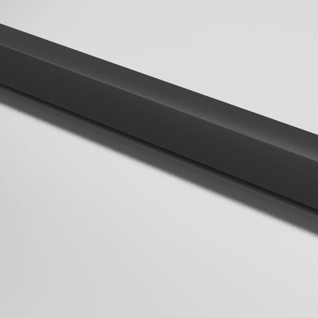 vidaXL Sisäovi ohut musta 76x201,5 cm karkaistu lasi ja alumiini