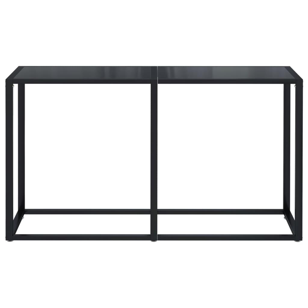 vidaXL Konsolipöytä musta 140x35x75,5 cm karkaistu lasi