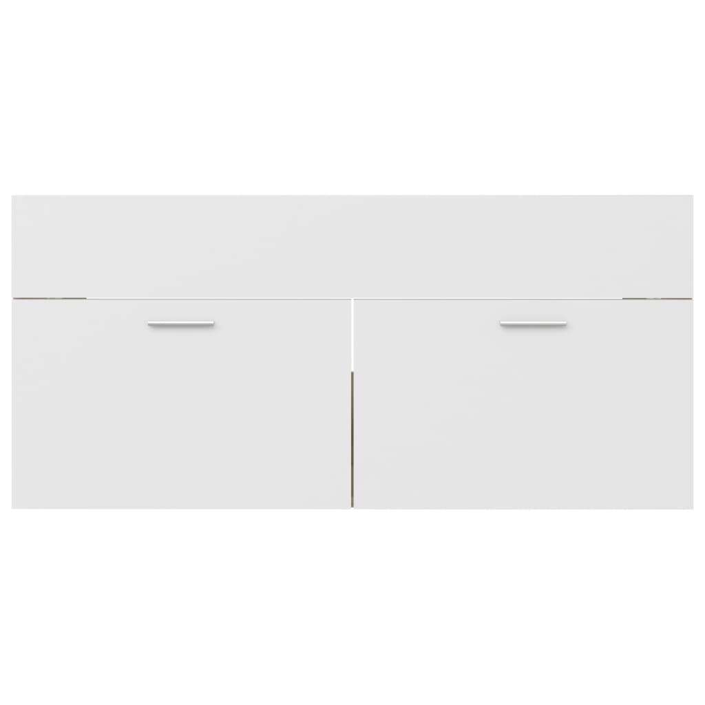 vidaXL Allaskaappi valkoinen ja Sonoma-tammi 100x38,5x46 cm lastulevy