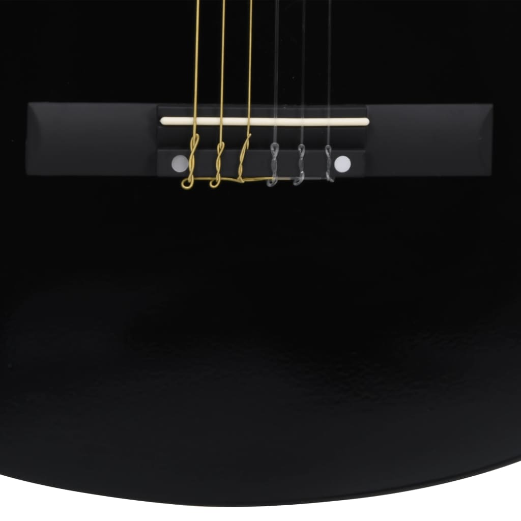 vidaXL 8-osainen klassinen kitara aloittelijan sarja musta 3/4 36"
