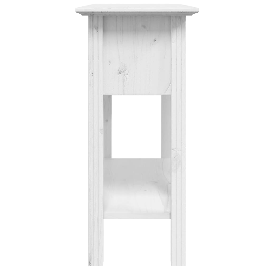 vidaXL Konsolipöytä BODO valkoinen 90x34,5x73 cm täysi mänty