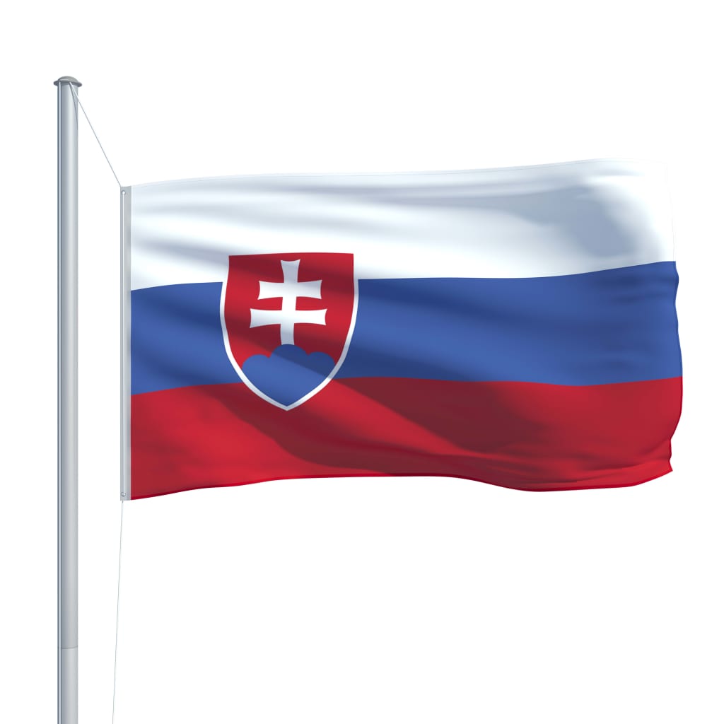 vidaXL Slovakian lippu ja tanko alumiini 6,2 m