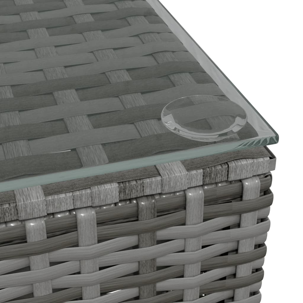 vidaXL 4-osainen Puutarhasohvasarja tyynyillä harmaa polyrottinki