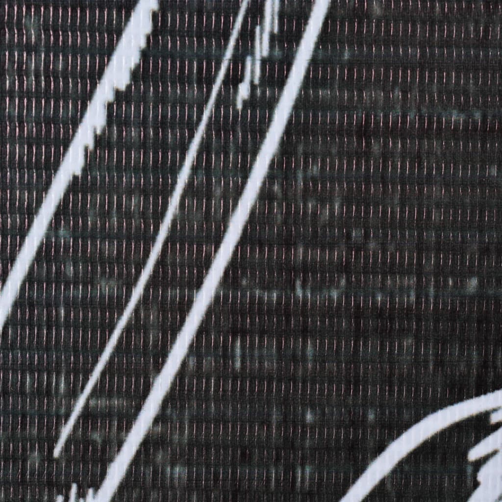 vidaXL Taitettava tilanjakaja höyhenet 200x170 cm musta ja valkoinen