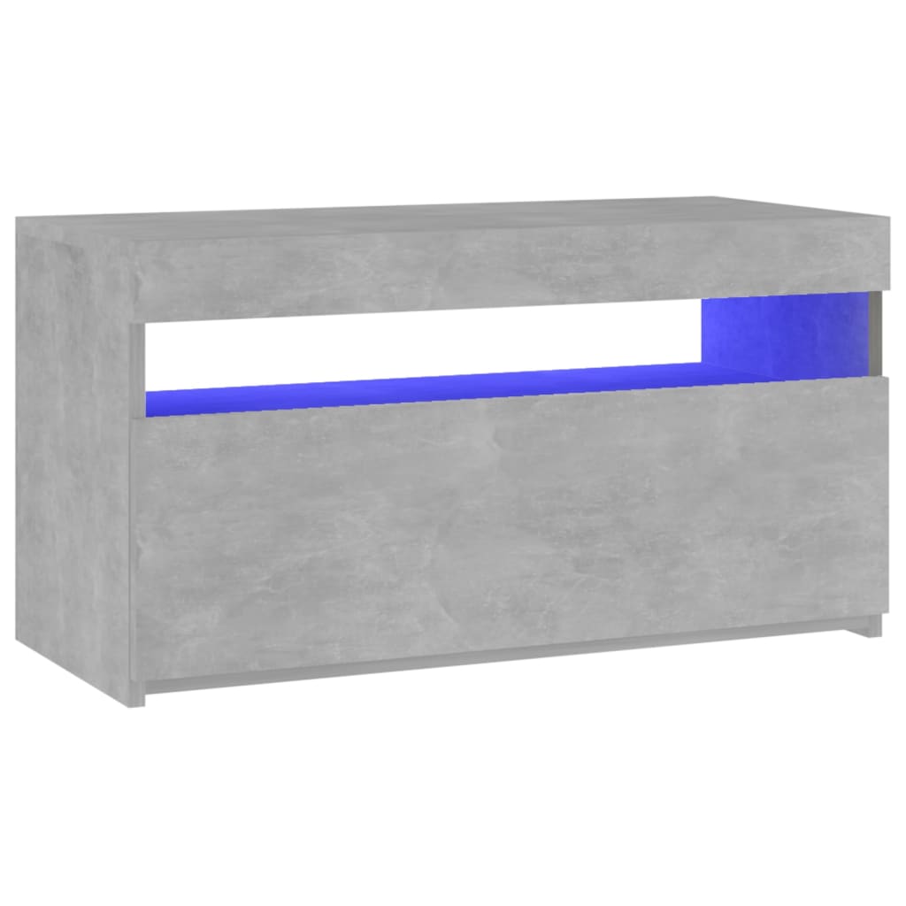 vidaXL TV-taso LED-valoilla betoninharmaa 75x35x40 cm