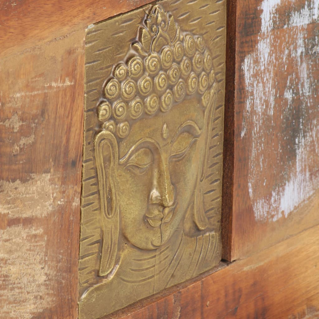vidaXL Säilytyslaatikko Buddhan kuvilla 90x35x45 cm kierrätyspuu