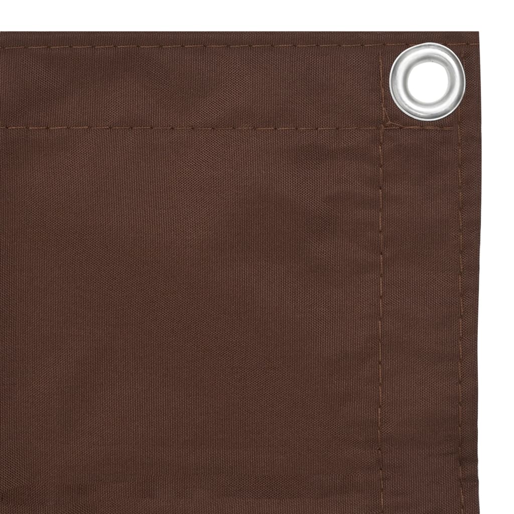 vidaXL Parvekkeen suoja ruskea 120x500cm Oxford kangas