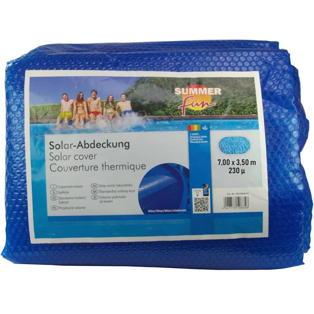 Summer Fun Uima-altaan aurinkosuoja ovaali 700x350 cm PE sininen