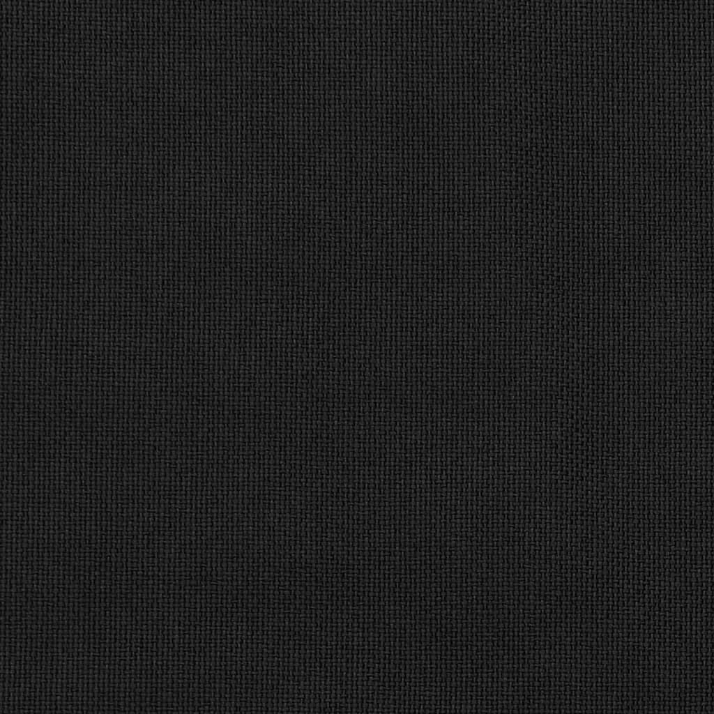 vidaXL Pellavamainen pimennysverho koukuilla musta 290x245 cm