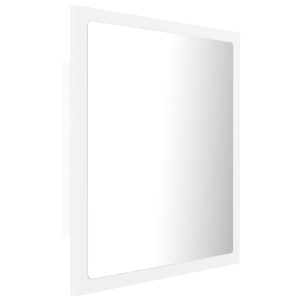 vidaXL LED-kylpyhuonepeili valkoinen 40x8,5x37 cm akryyli