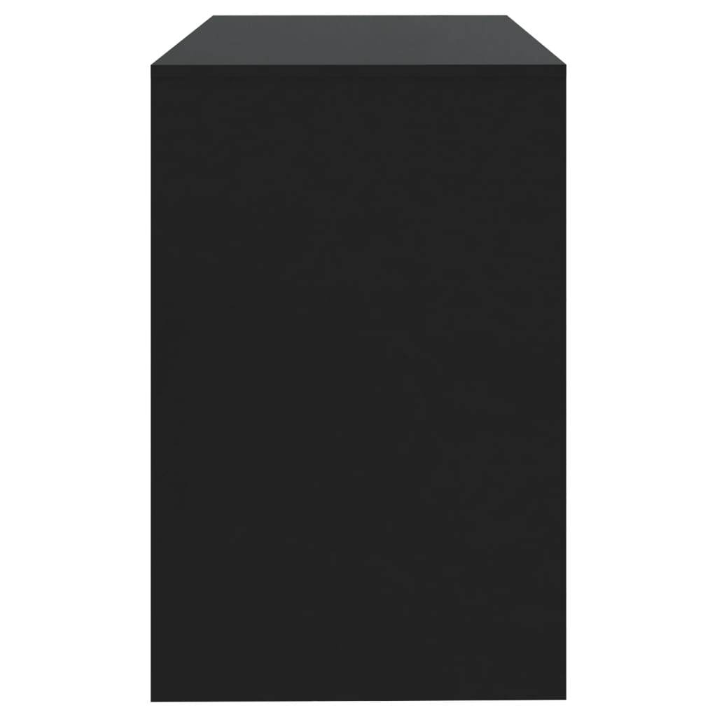 vidaXL Työpöytä musta 101x50x76,5 cm lastulevy