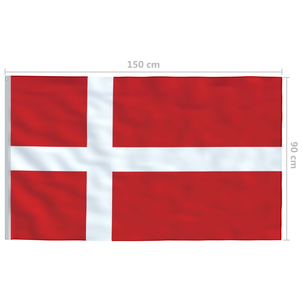 vidaXL Tanskan lippu 90x150 cm