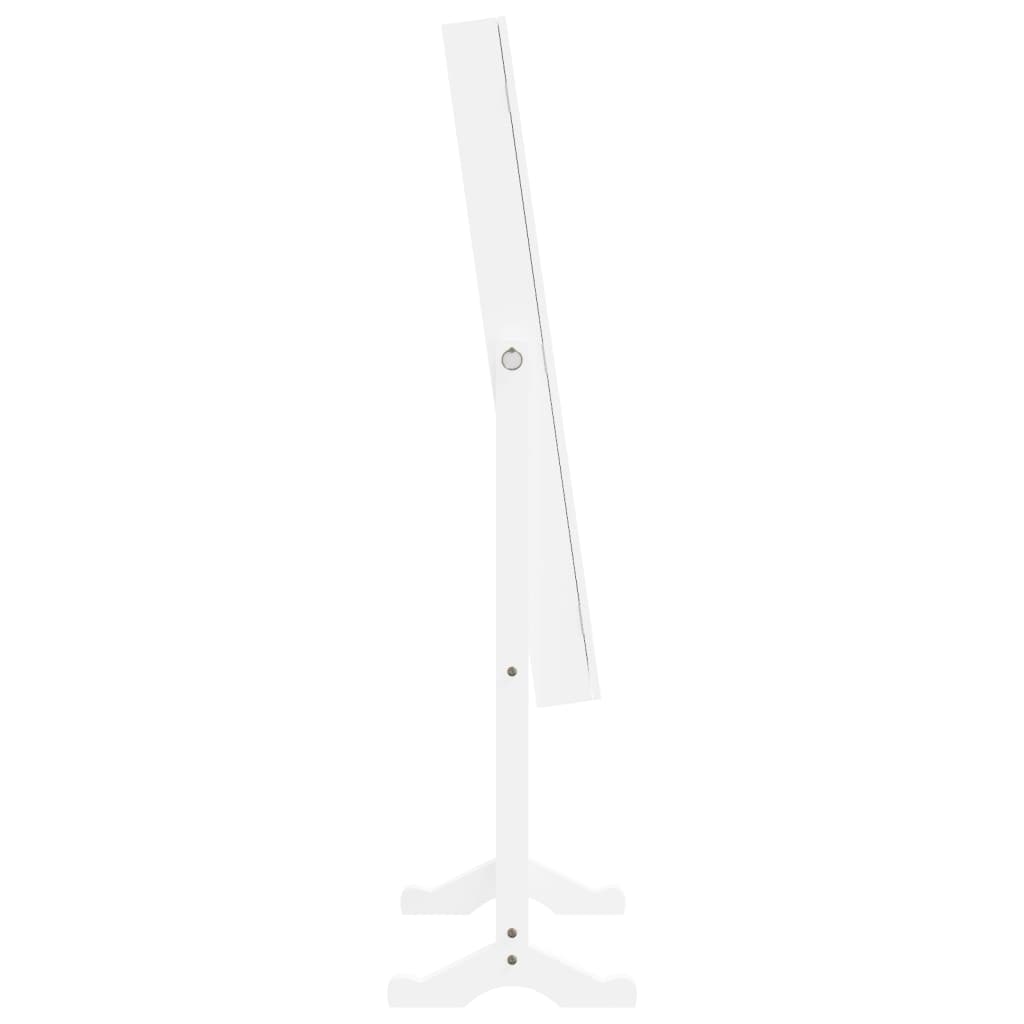 vidaXL Peilikorukaappi LED-valoilla vapaasti seisova valkoinen