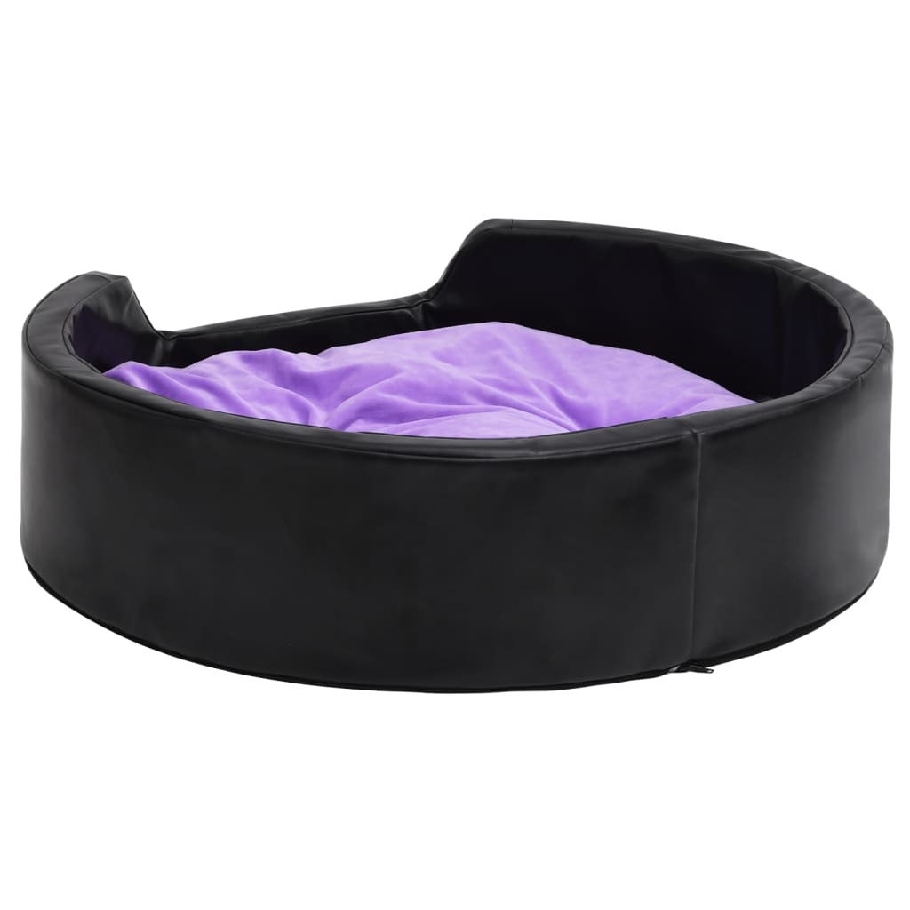 vidaXL Koiran peti musta ja violetti 99x89x21 cm plyysi ja keinonahka