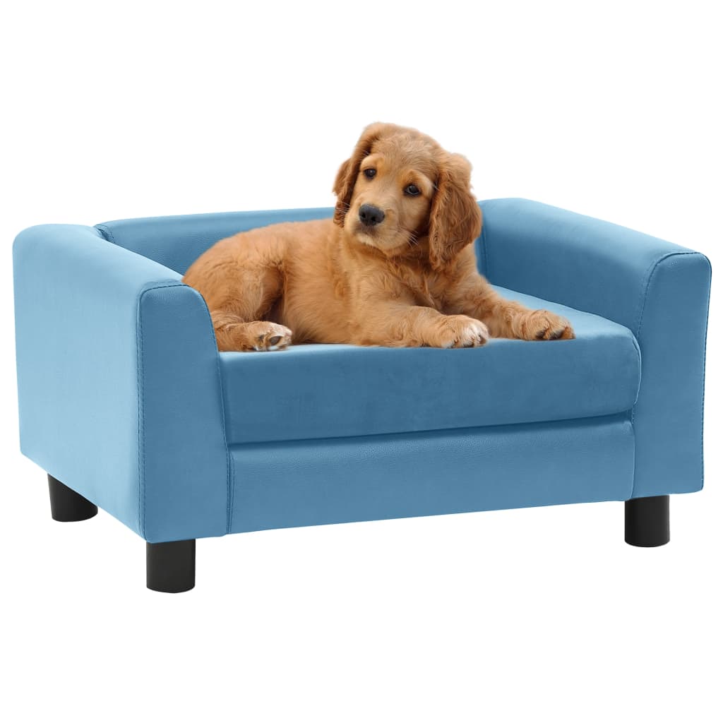 vidaXL Koiran sohva turkoosi 60x43x30 cm plyysi ja keinonahka