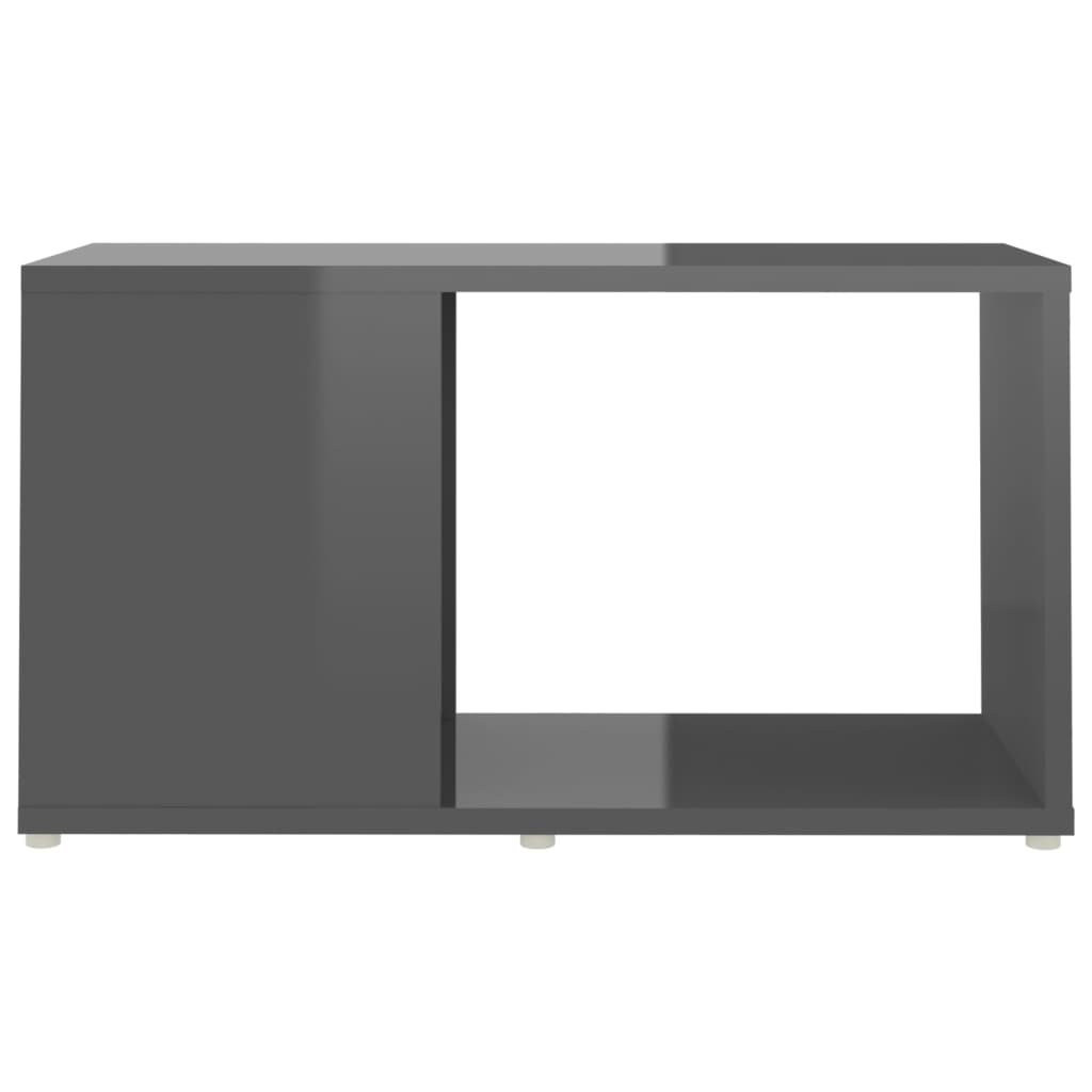 vidaXL TV-taso korkeakiilto harmaa 60x24x32 cm lastulevy