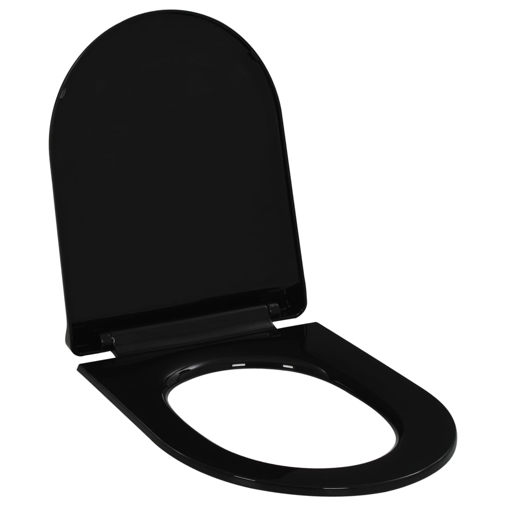 vidaXL Soft-close WC-istuin pikakiinnityksellä musta