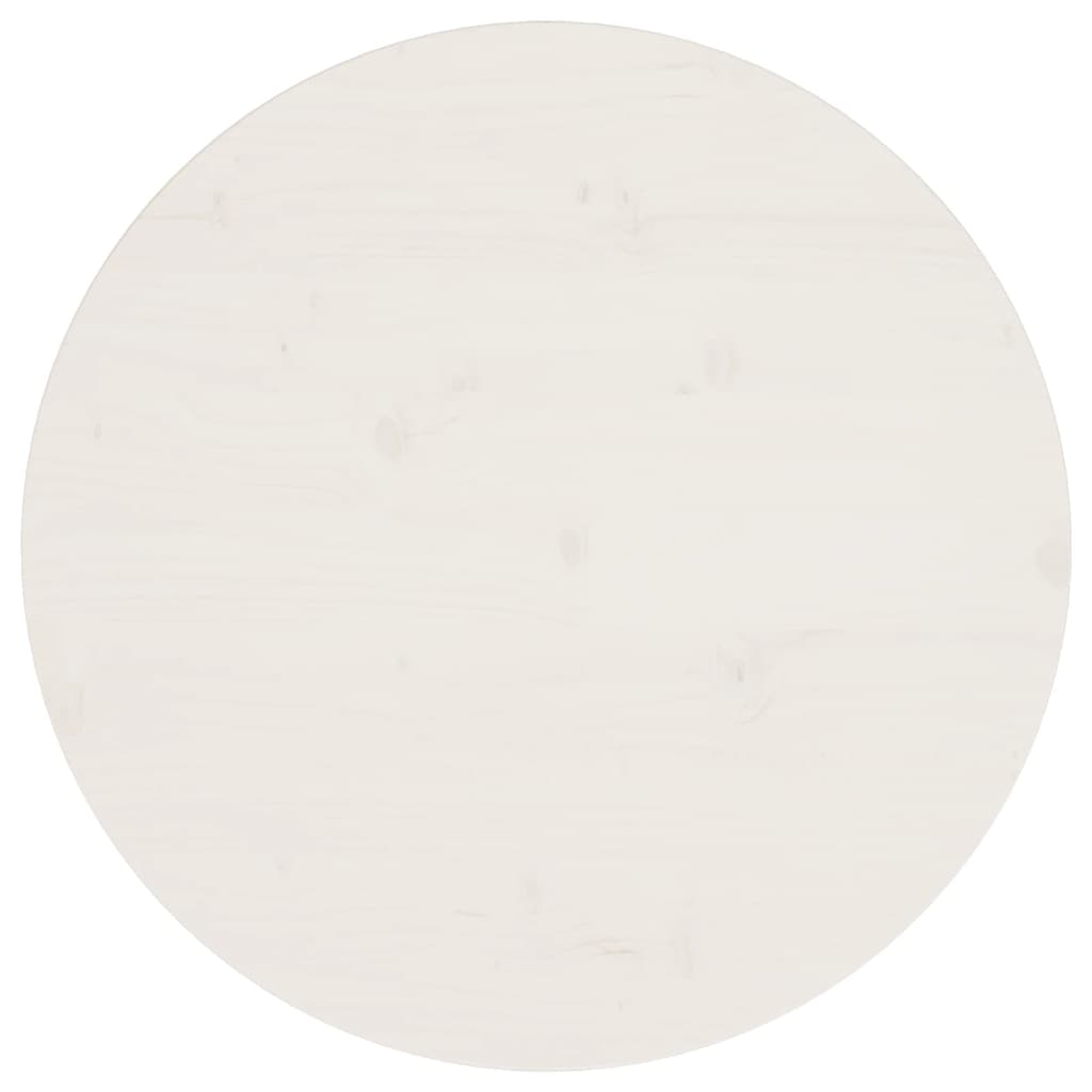 vidaXL Pöytälevy valkoinen Ø60x2,5 cm täysi mänty